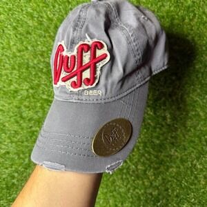 Duff Beer Hat Gray Distressed Baseball Cap Bottle Opener The Simpsons Universal‎